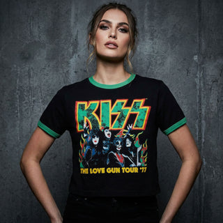 KISS Ladies Crop Top: St Paddy's Ringer
