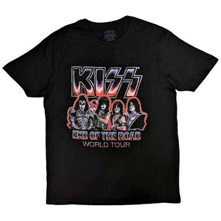 KISS T-Shirt: End Of The Road Tour Red (Back Print)