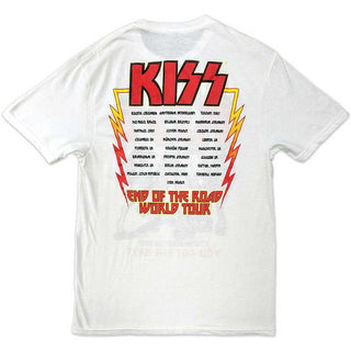 KISS Unisex T-Shirt: End Of The Road You Got The Best (White) (Back Print)