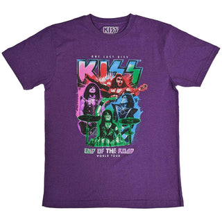 KISS T-Shirt: End Of The Road Colour Pop (Back Print)