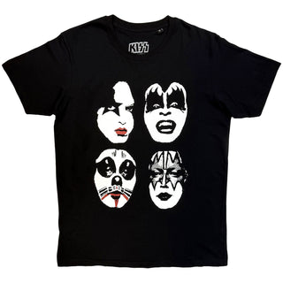 KISS T-Shirt: Stacked Faces (Black)