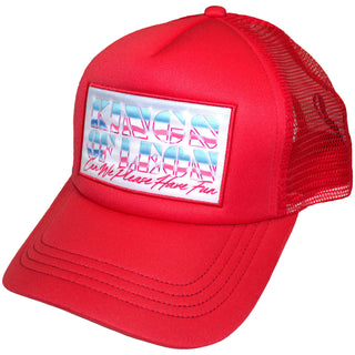 Kings of Leon Mesh Back Cap: Can We Please Have Fun Border (Red)