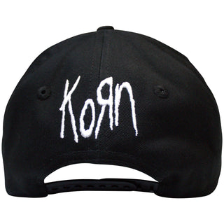 Korn Unisex Baseball Cap: Oval Logo (Black) (Back Print)