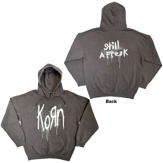 Korn Pullover Hoodie: Still A Freak (Charcoal Grey) (Back Print)