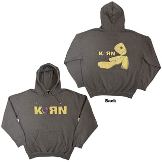 Korn Pullover Hoodie: Doll Issues (Charcoal Grey) (Back Print)