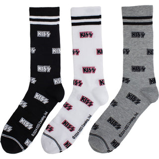 KISS Sock Gift Box: Logos (Multicolour) (UK Size 6.5 - 11)