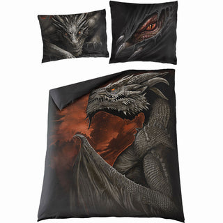 Spiral Duvet Set: Majestic Draco (Black)
