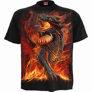 Spiral T-Shirt: Draconis (Black) (Back Print)