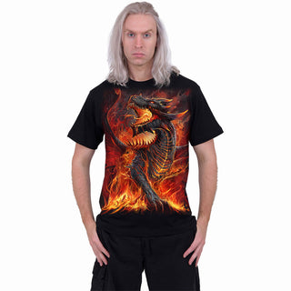 Spiral T-Shirt: Draconis (Black) (Back Print)