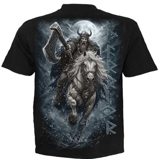 Spiral T-Shirt: Viking Rampage (Black) (Back Print)