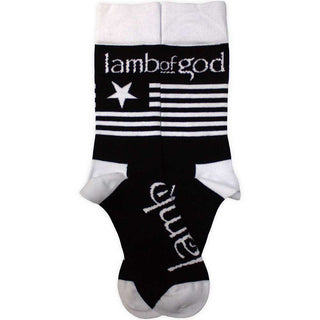 Lamb Of God Unisex Ankle Socks: Flag (Black) (UK Size 7 - 11)