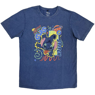 Disney Stone Wash T-Shirt: Lilo & Stitch 626 Handstand (Denim Blue)