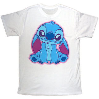 Disney Unisex T-Shirt: Stitch Spray Paint (White) (Back Print)