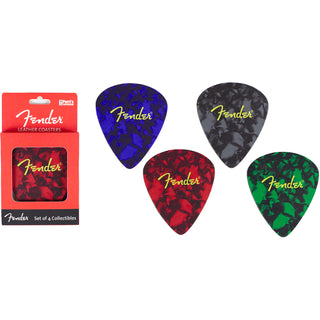 Fender Leather Coaster Set: Colours (Multicolour) (Premium)