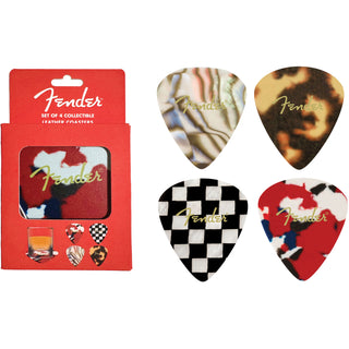 Fender Leather Coaster Set: Patterns (Multicolour) (Premium)
