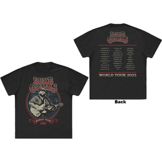 Luke Combs Unisex T-Shirt: Tour '23 Guitar Photo (Back Print & Ex-Tour)