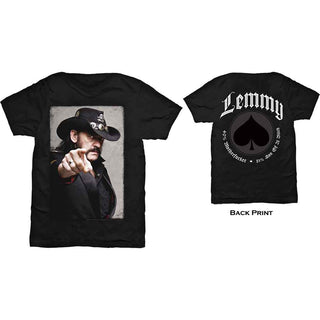 Lemmy T-Shirt: Pointing Photo (Back Print)