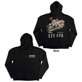 Lewis Capaldi Pullover Hoodie: Flowers UK Tour '25 (Black) (Back Print) (Ex-Tour)