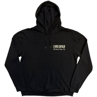 Lewis Capaldi Pullover Hoodie: Flowers UK Tour '25 (Black) (Back Print) (Ex-Tour)