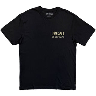 Lewis Capaldi T-Shirt: Flowers UK Tour '25 (Black) (Back Print) (Ex-Tour)