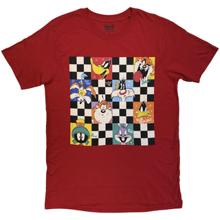 Looney Tunes T-Shirt: Checkered Characters (Red)