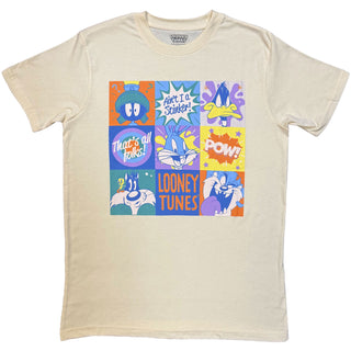 Looney Tunes T-Shirt: That's All Folks! Grid Pastel (Natural)