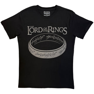 Lord of the Rings T-Shirt: Greyscale Ring (Black)