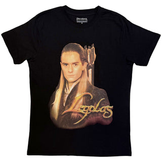 Lord of the Rings T-Shirt: Legolas Gold Text (Black)