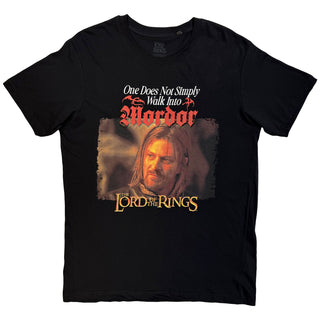 Lord Of The Rings T-Shirt: Mordor Medieval Text (Black)