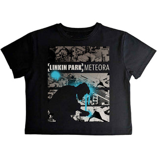 Linkin Park Ladies Crop Top: Meteora Drip Collage