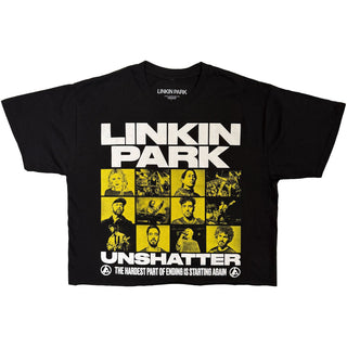 Linkin Park Ladies Crop Top: Unshatter (Black)