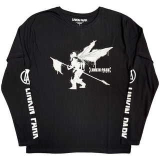 Linkin Park Layered Long Sleeve T-Shirt: Street Soldier (Black) (Sleeve Print)