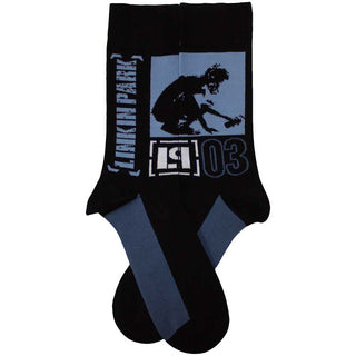 Linkin Park Unisex Ankle Socks: Crouching (Black) (UK Size 4 - 7)