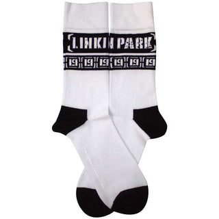 Linkin Park Unisex Ankle Socks: LP Repeat (White) (UK Size 4 - 7)
