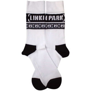 Linkin Park Unisex Ankle Socks: LP Repeat (White) (UK Size 7 - 11)