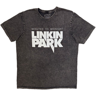 Linkin Park Stone Wash T-Shirt: Minutes To Midnight (Charcoal Grey)