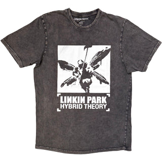 Linkin Park Stone Wash T-Shirt: Soldier Hybrid Theory (Charcoal Grey)