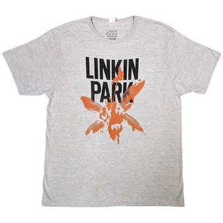 Linkin Park Unisex T-Shirt: Soldier Icons (Grey) (Back Print)