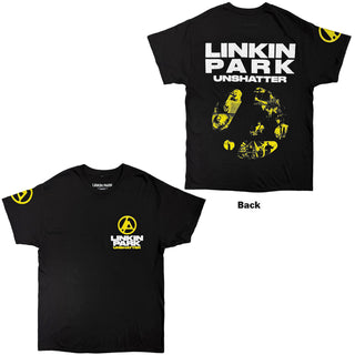 Linkin Park T-Shirt: Unshatter Pocket (Black) (Back Print)