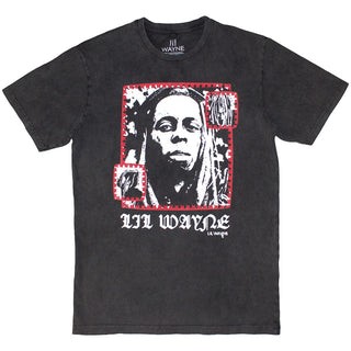 Lil Wayne Unisex Stone Wash T-Shirt: Mono Photo