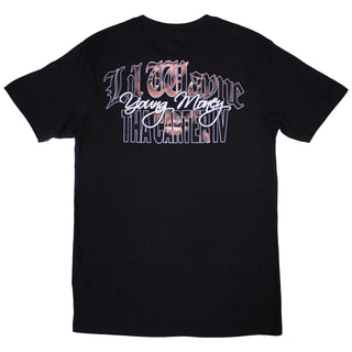 Lil Wayne Unisex T-Shirt: Face Infill (Black) (Back Print)