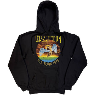 Led Zeppelin Pullover Hoodie: USA Tour '75 (Black)