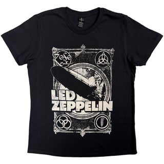 Led Zeppelin Ladies Slim Fit T-Shirt: Vintage Print LZ1