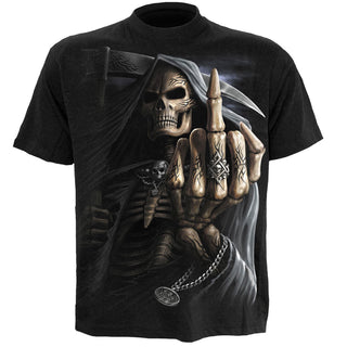 Spiral T-Shirt: Bone Finger (Black) (Back Print)