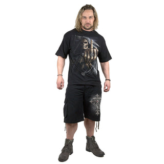 Spiral T-Shirt: Bone Finger (Black) (Back Print)