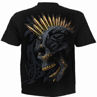 Spiral T-Shirt: Black Gold (Black) (Back Print)