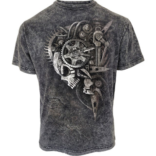 Spiral Acid Wash T-Shirt: Diesel Punk (Black & Grey)