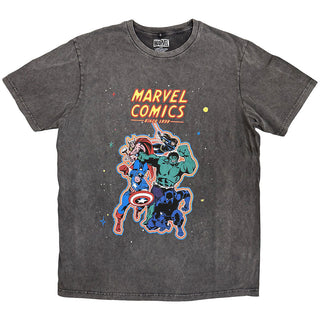 Marvel Comics Stone Wash T-Shirt: Avengers (Charcoal Grey)