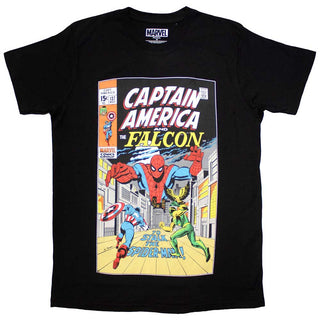 Marvel Comics Unisex T-Shirt: Captain America & Falcon Comic Cover