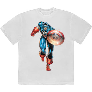 Marvel Comics Unisex T-Shirt: Captain America Running